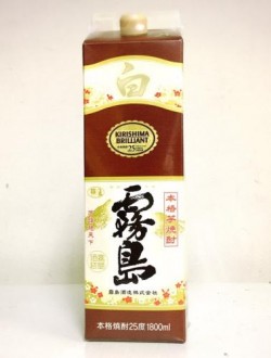 시로키리시마 25도 고구마소주 종이팩(1.8리터)白霧島 25度 芋焼酎